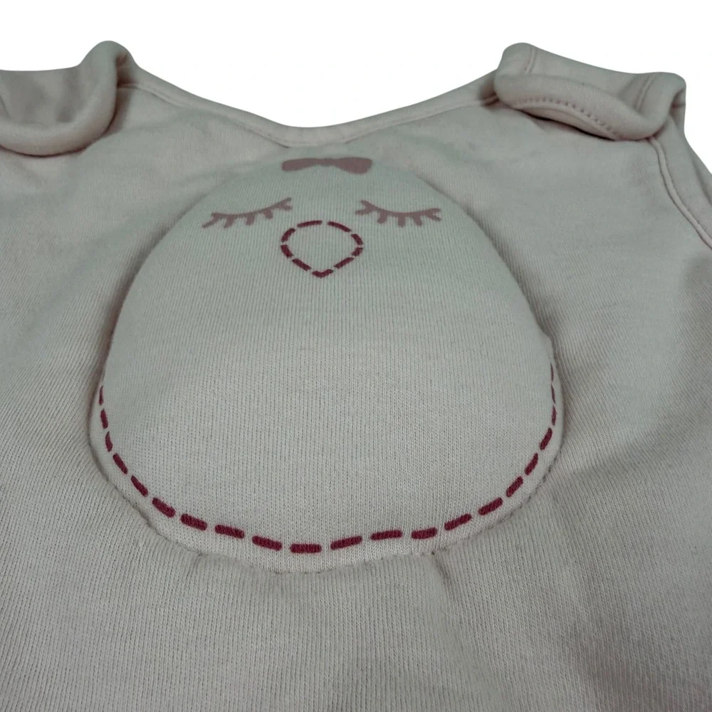Nested Bean Sleep Sack Baby Girl Pink Chickadee Embroidery Size M‎ 6-12 Months